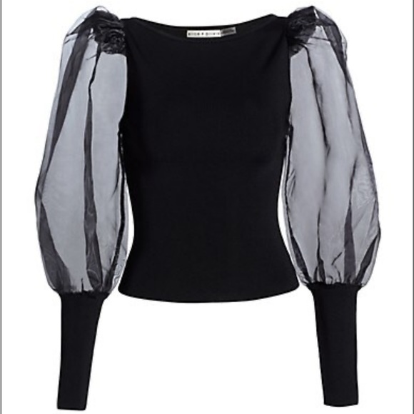 Abella Puff Sleeve Square Neck Sweater - Picture 2 of 16